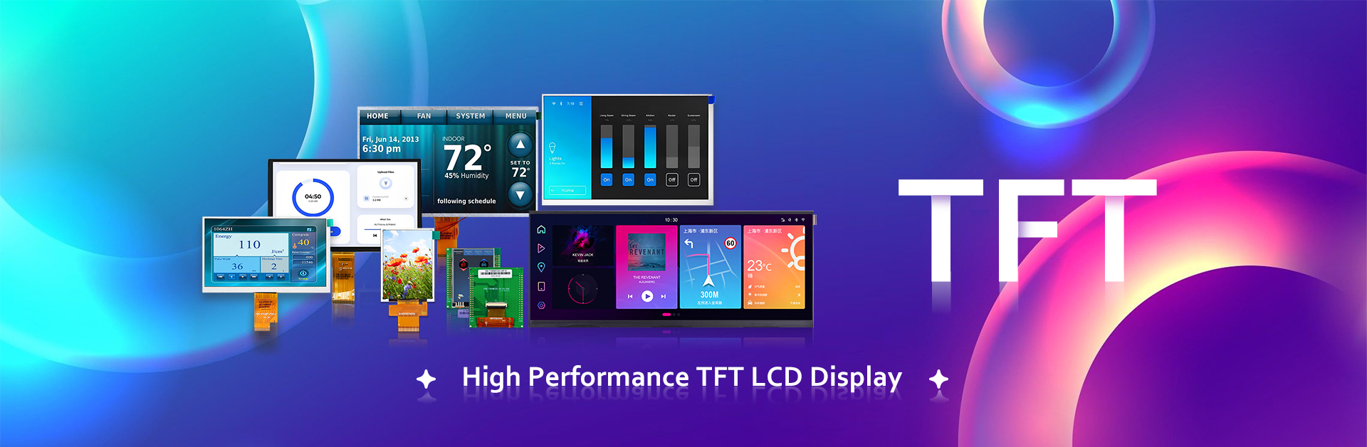 High performance TFT LCD displays