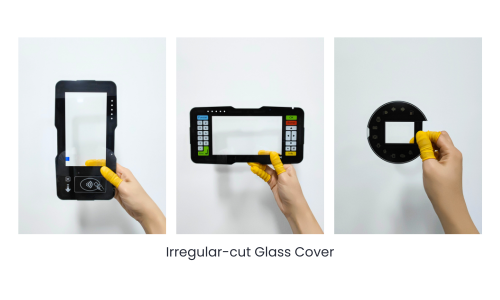 irregular-cut cover glass