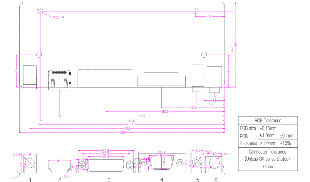 PCB CONTROLLER BOARD MECHANICAL DRAWING
