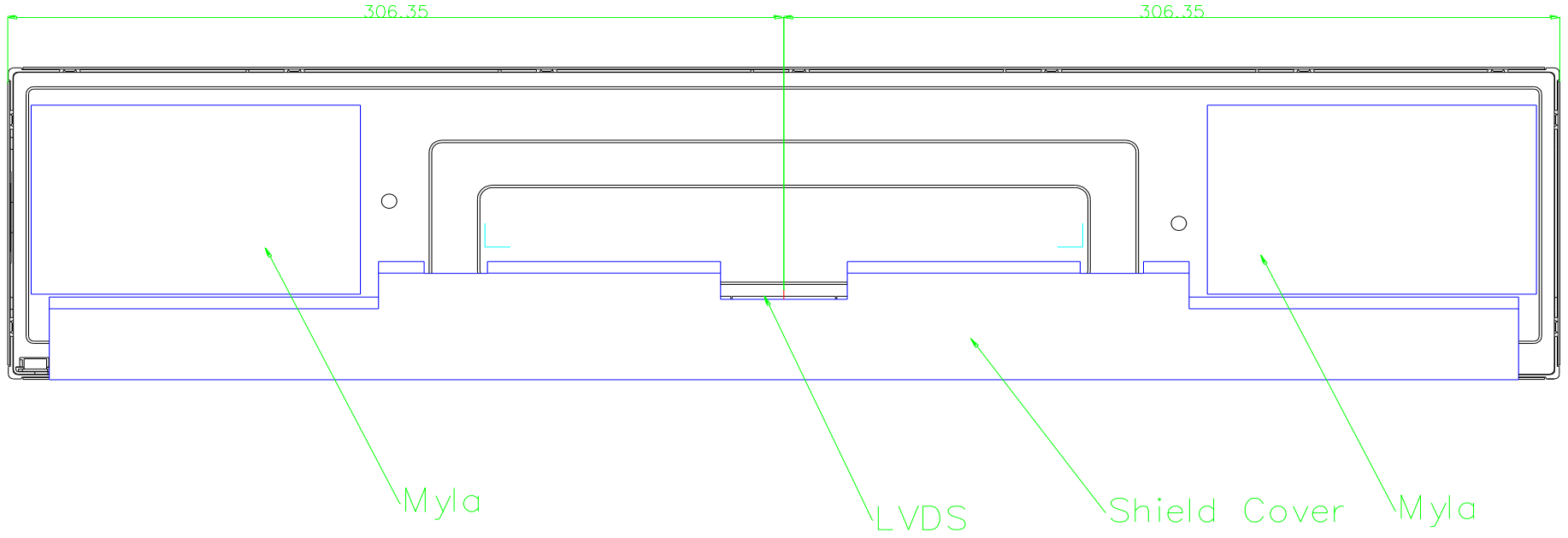 Drawing of 24 inch bar tft lcd