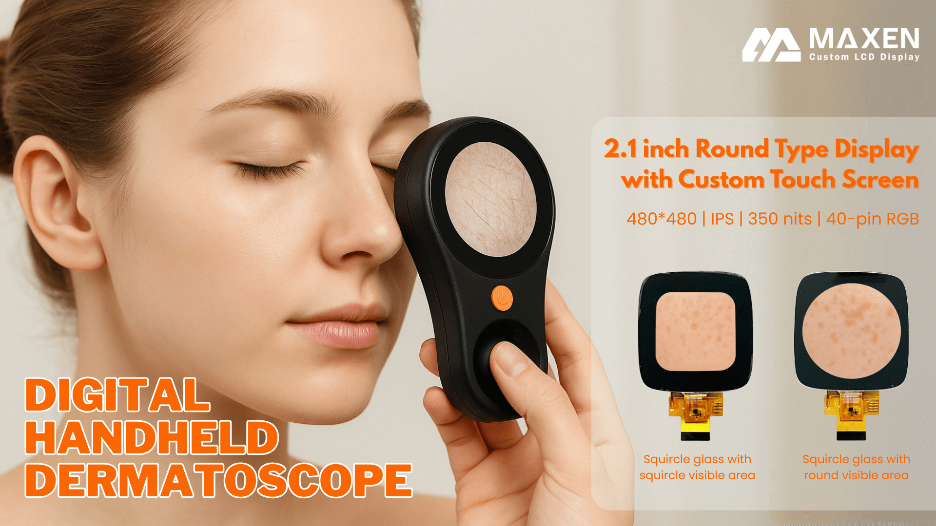 2.1 inch Round LCD Display with Capacitive Touch Screen