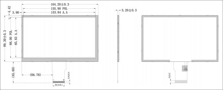 7 inch LCD Display 800x480 IPS 500 nits 50-pin RGB interface - MAXEN