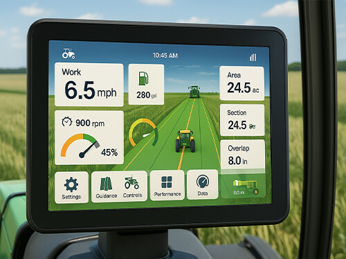 lcd screen in agricultural tractor