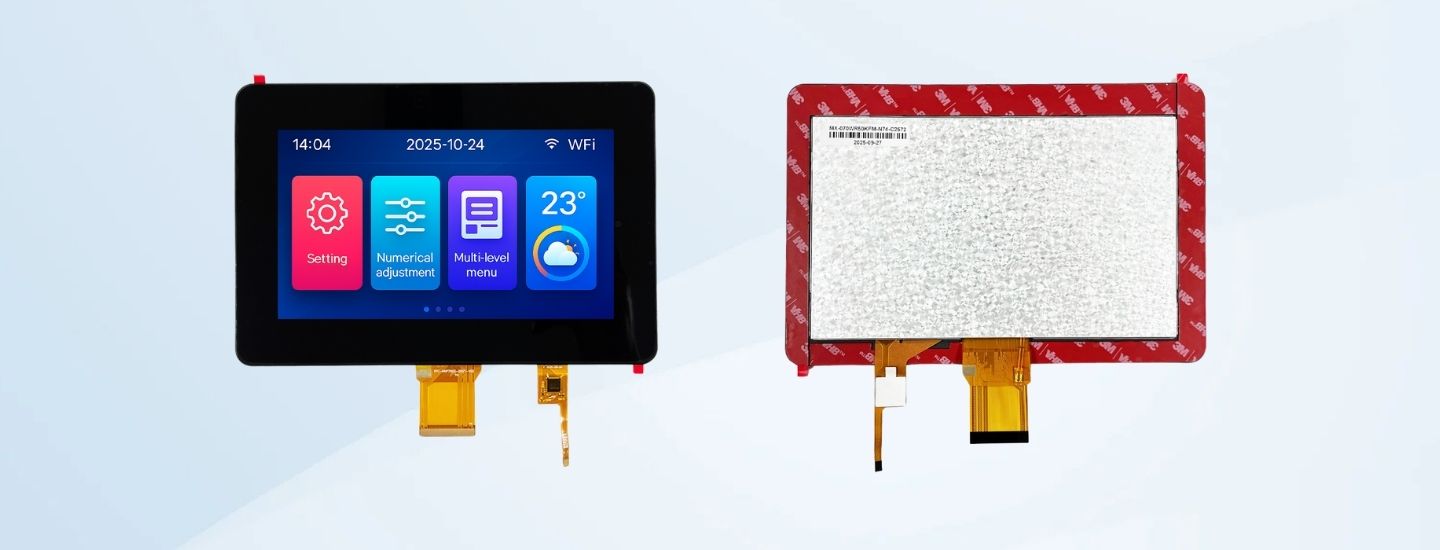 7 inch LCD Touch Screen with ST1633i PCAP, 3mm Touch Glass