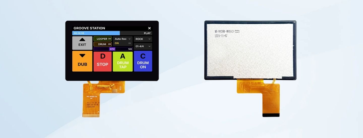 4.3 inch 800x480 LCD Display Optical Bonding with Cover Glass