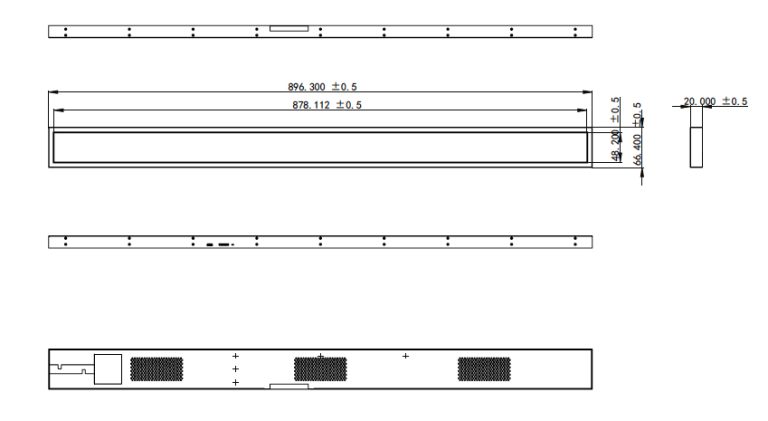 35 inch Shelf Stretched Display
