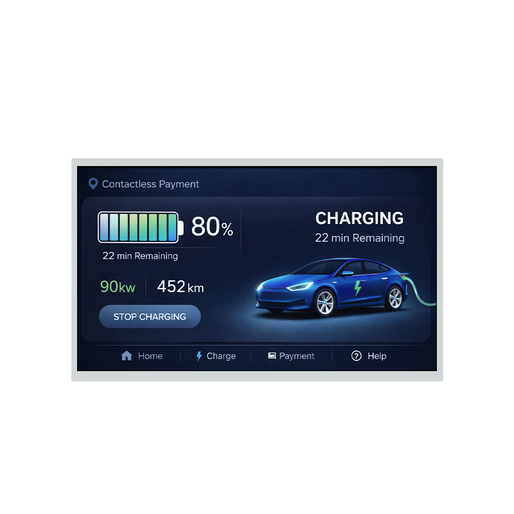 High Brightness EV Charging Display