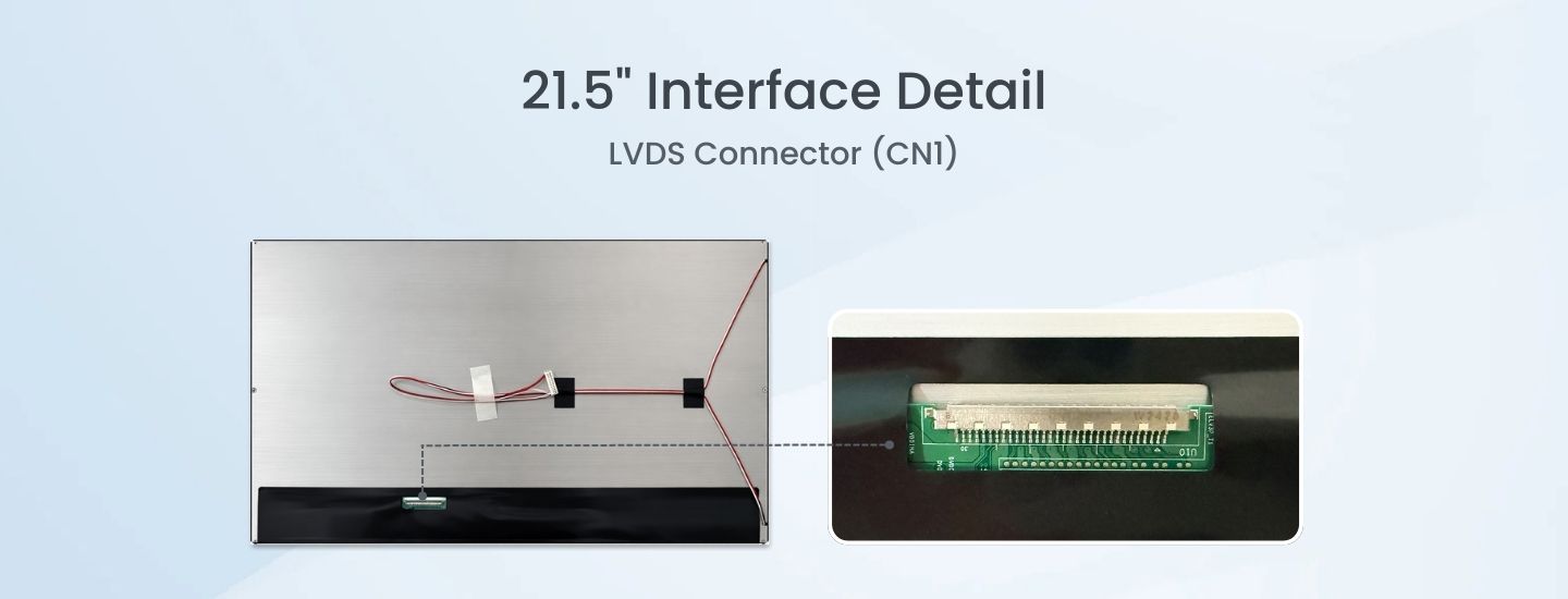 21.5 inch 30 pin lvds 2000 nits lcd panel