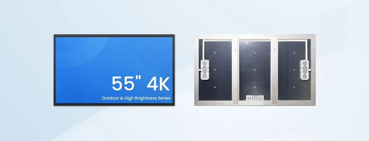 55 inch 4k 3840x2160 sunlight readable outdoor lcd screen