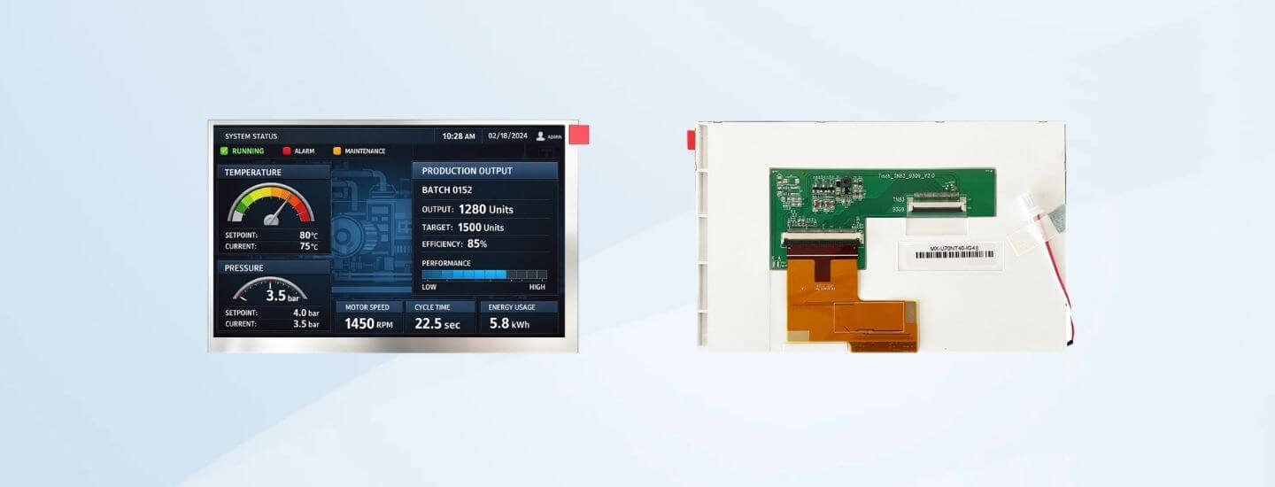 tft lcd 7 inch 800x480 ips display MX-U70NT40-IG48 V02