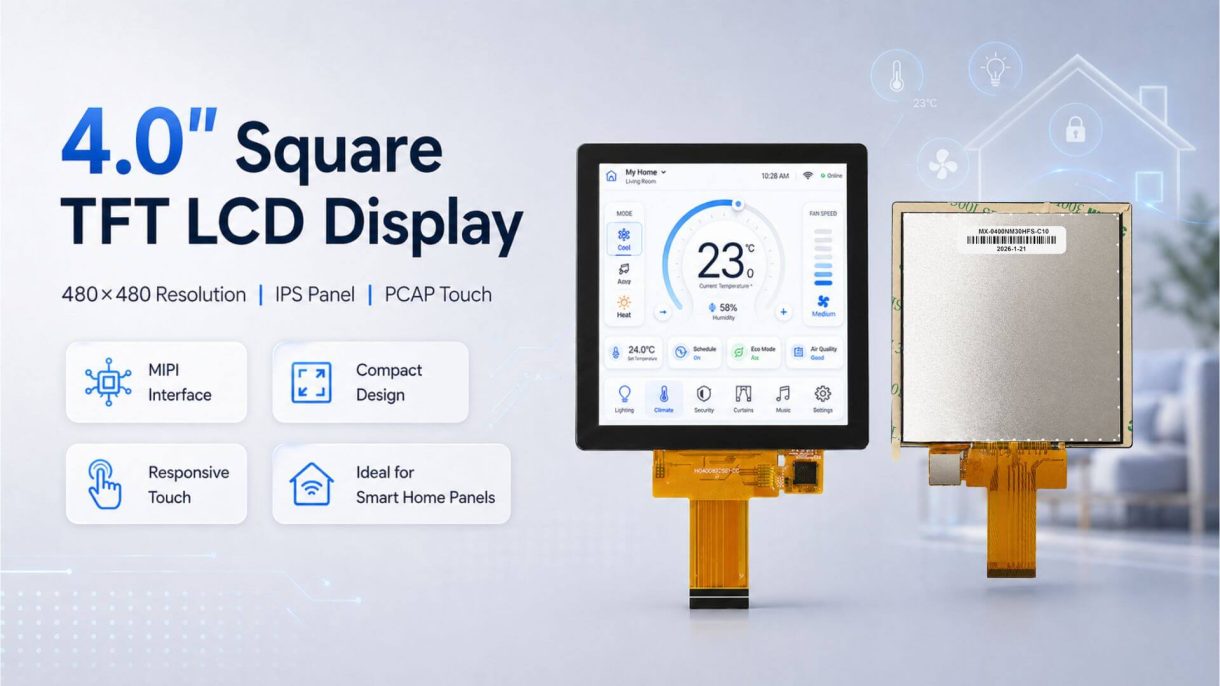 4.0 inch Square Screen LCD with PCAP Touch Screen for Smart Home LCD Panel Featured Image