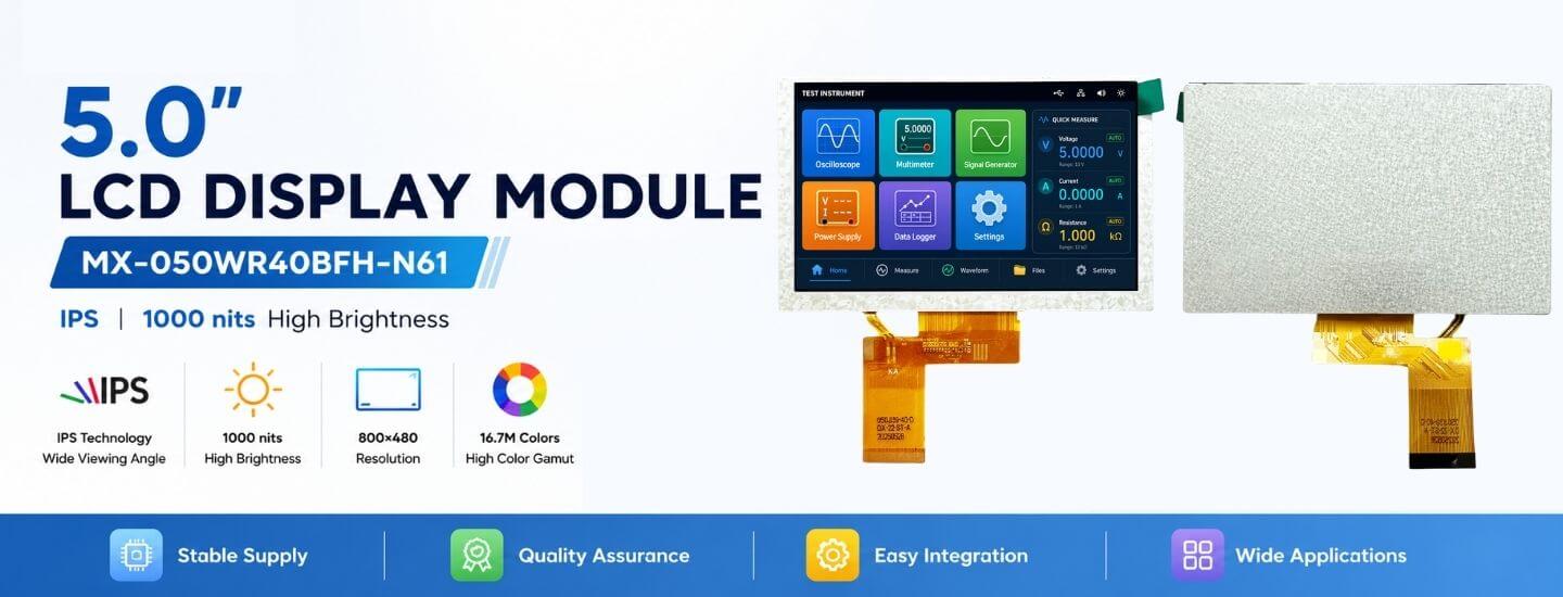 5 inch 800x480 IPS TFT LCD display module