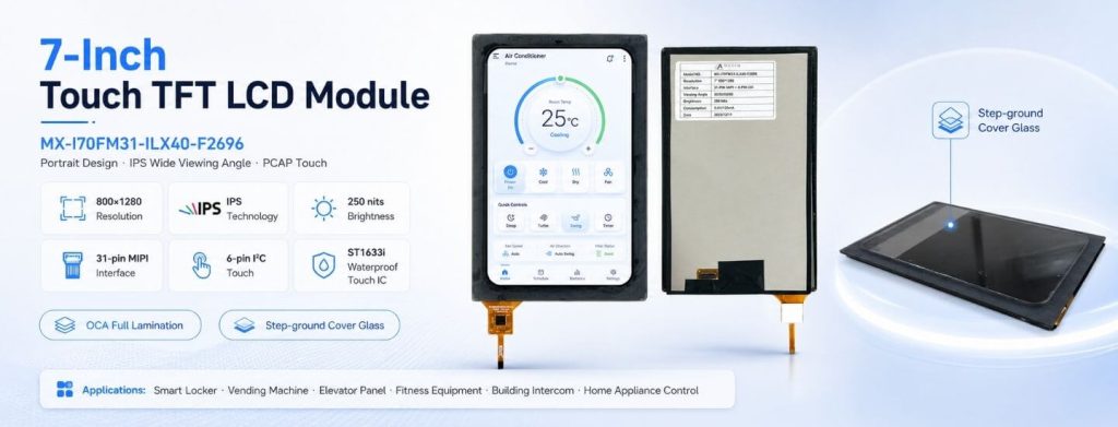 7 inch Touch TFT LCD with Step Grinding PCAP