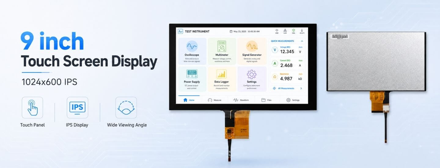9 inch 1024x600 ips display touch screen