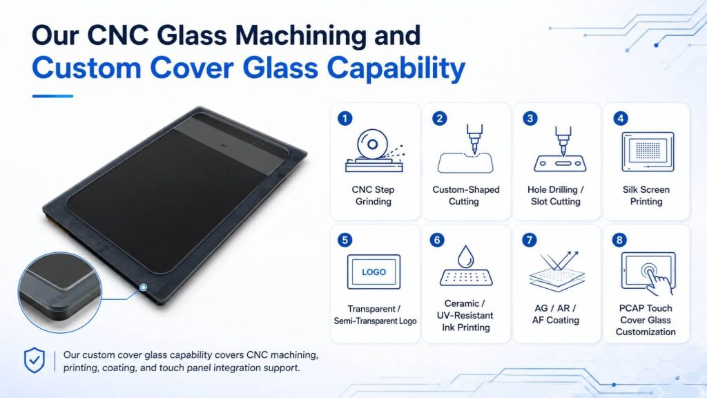 custom cover glass manufacturing capability