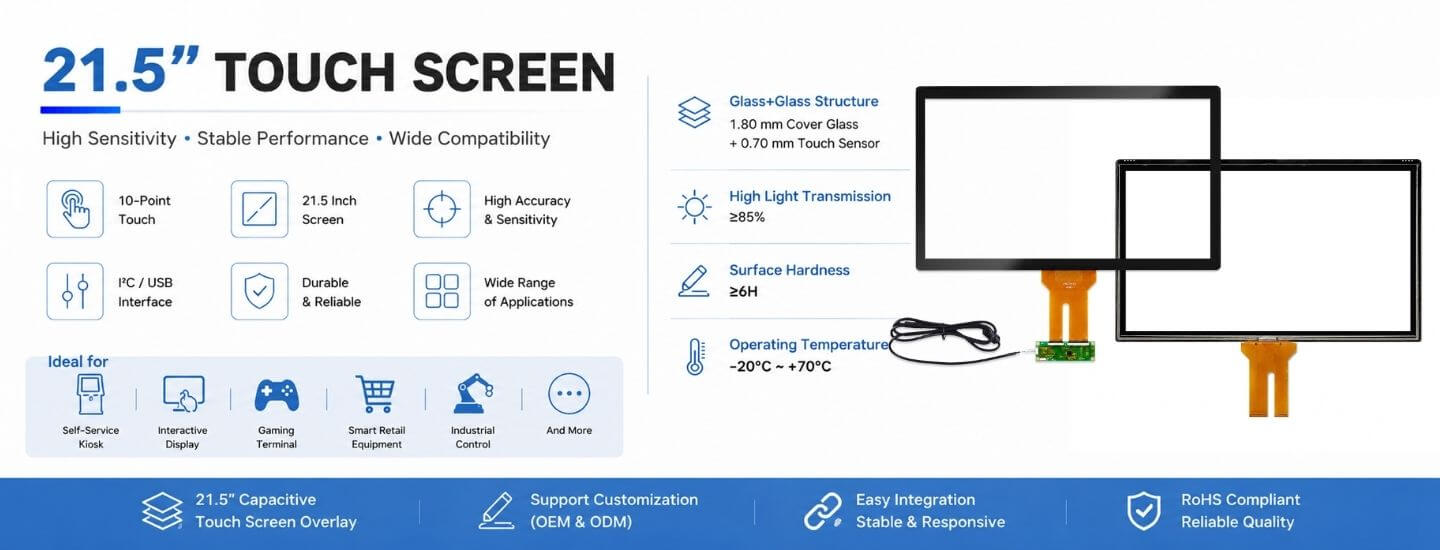 21.5 inch capacitive touch screen panel