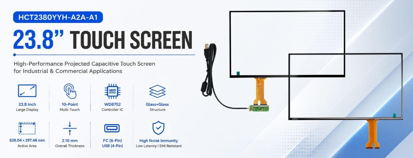 23.8 inch capacitive touch screen panel pcap
