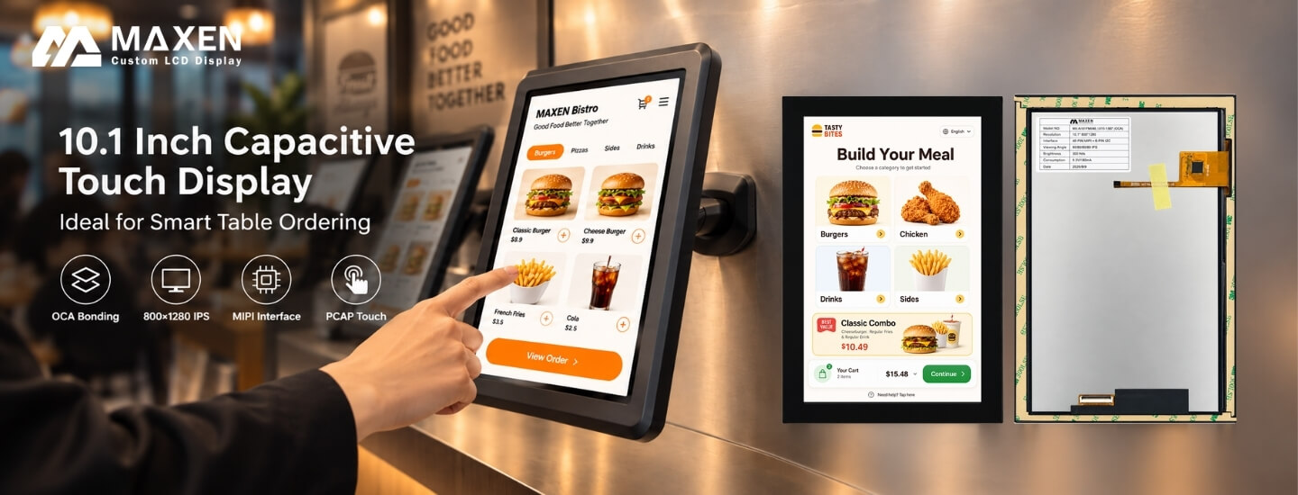 10.1 inch Capacitive Touch Display for Smart Table Ordering