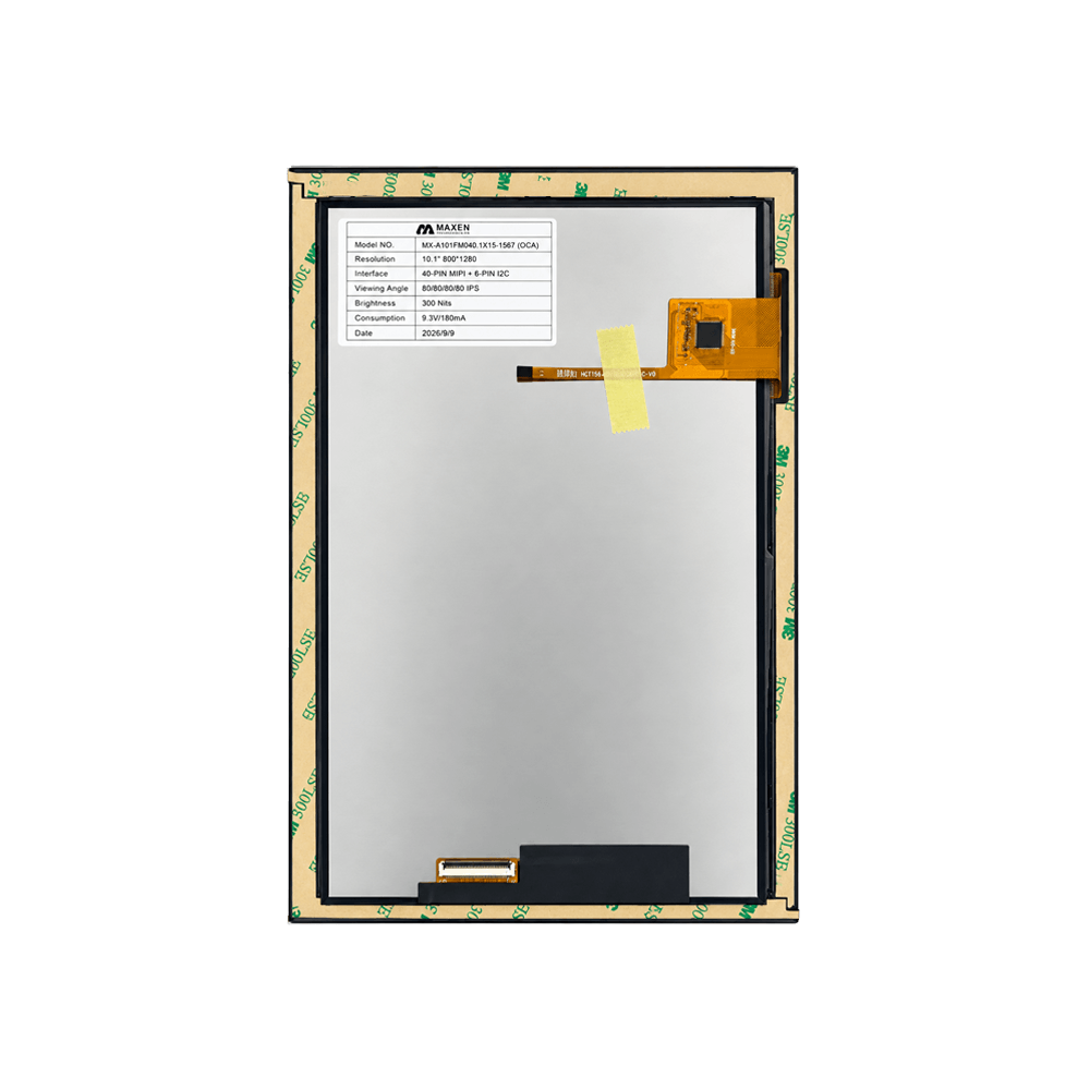 10.1 inch TFT touch display back view
