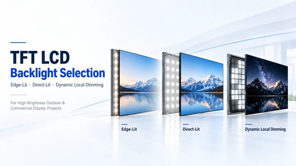 High-Brightness TFT LCD Backlight Selection: Edge-Lit, Direct-Lit and Dynamic Local Dimming Featured Image